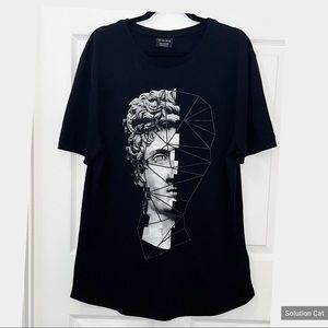 Inimigo Status of David Black T-Shirt Mens 100% Cotton Size X-Large